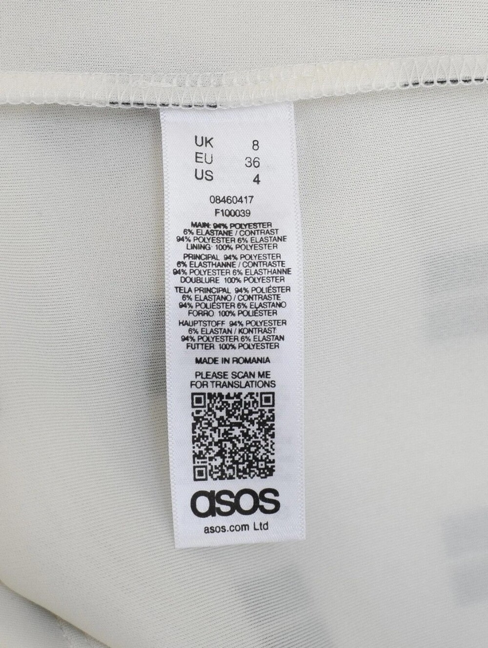 NWT ASOS Mono Grid Puff Sleeve Off The Shoulder Dress Black White Sz 4 Cocktail - Picture 10 of 12